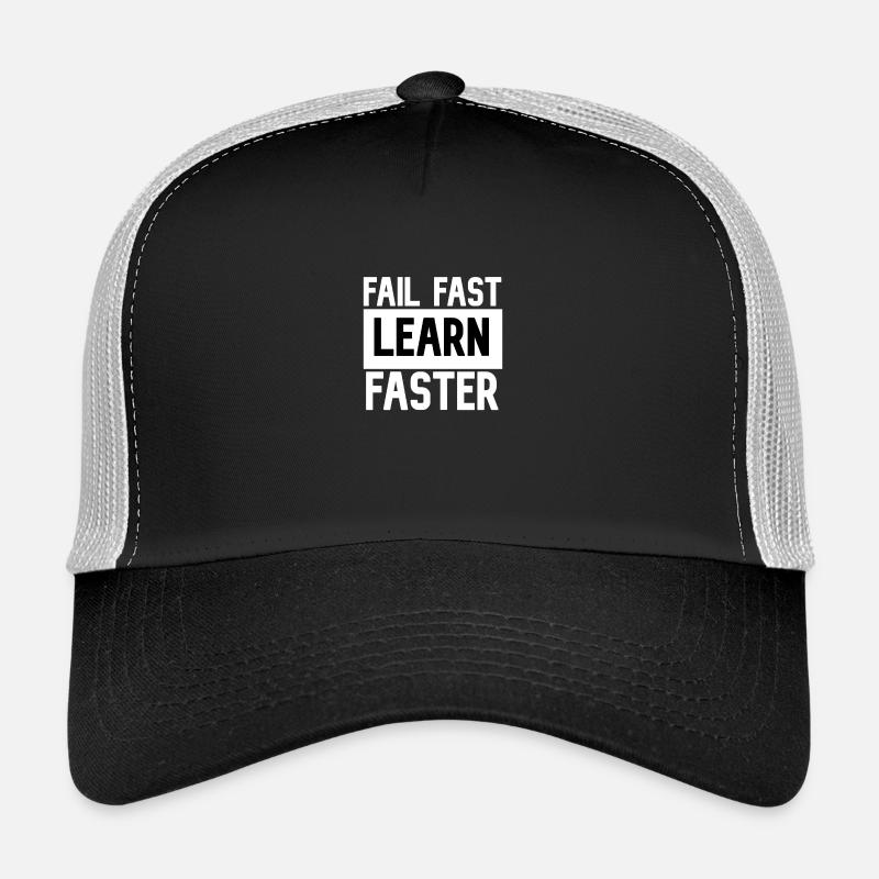 Fail Fast Learn Faster - Trucker Cap - black/stone grey