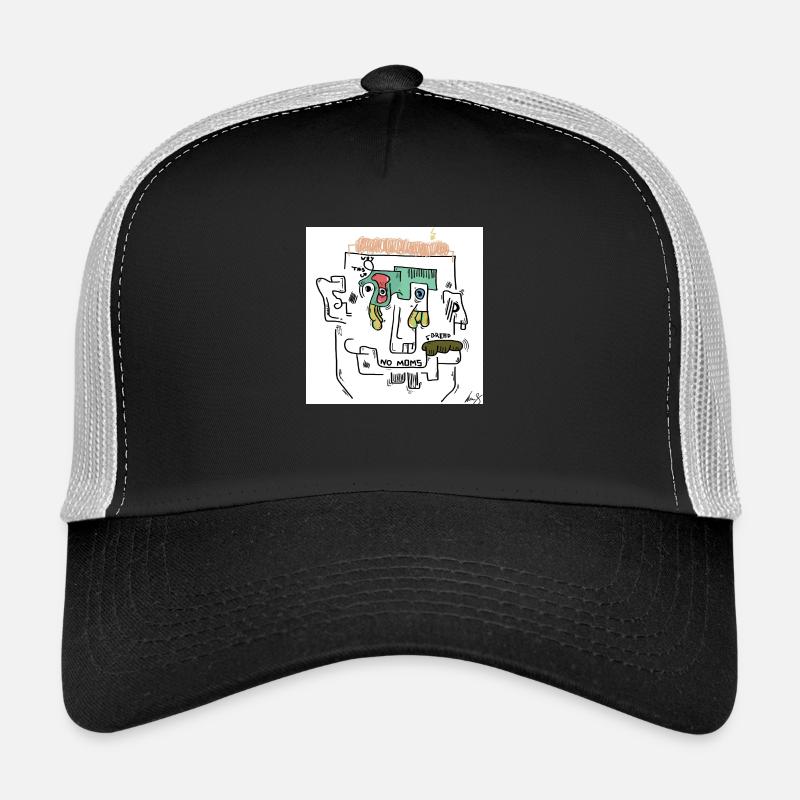 NoMoms - Trucker Cap - Schwarz/Steingrau