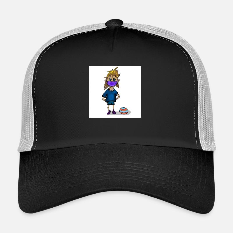 Kind mit Maske Trucker Cap