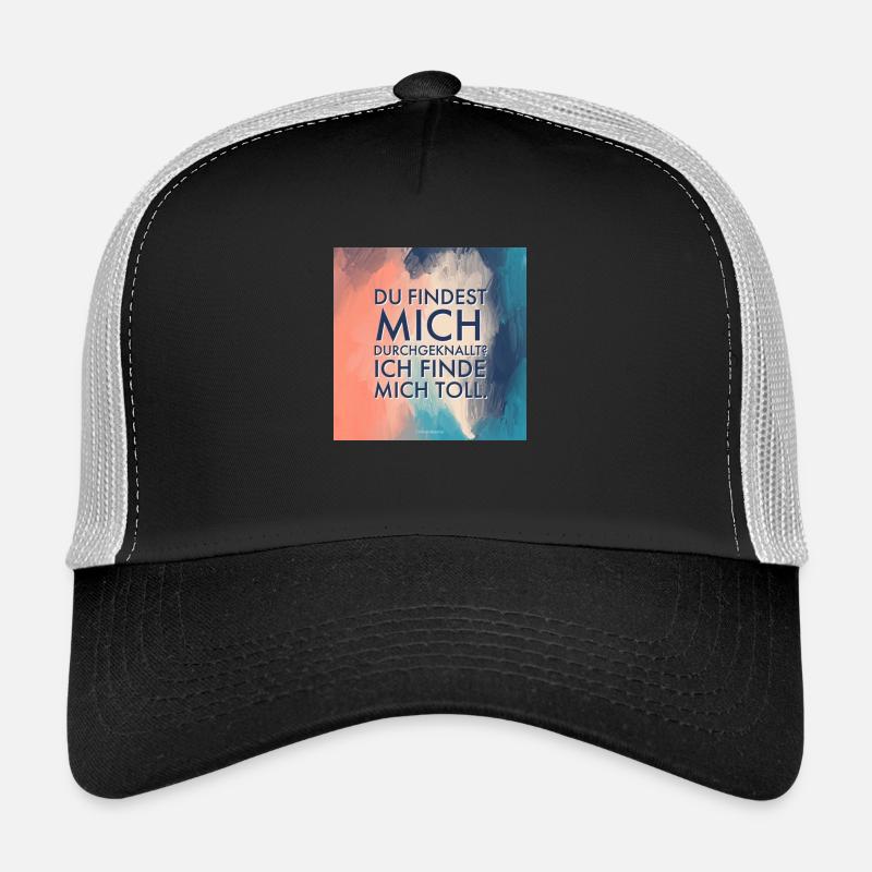spruch 16 1024x1024 - Trucker Cap - Schwarz/Steingrau