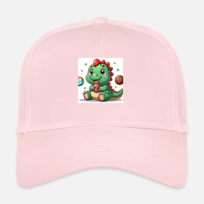 Dino petit avec muffin et biscuit Casquette trucker 