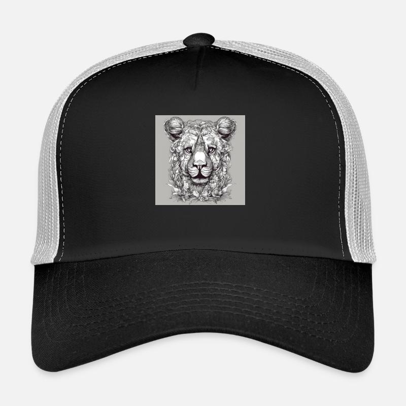 LÖWENKOPF - Trucker Cap - Schwarz/Steingrau