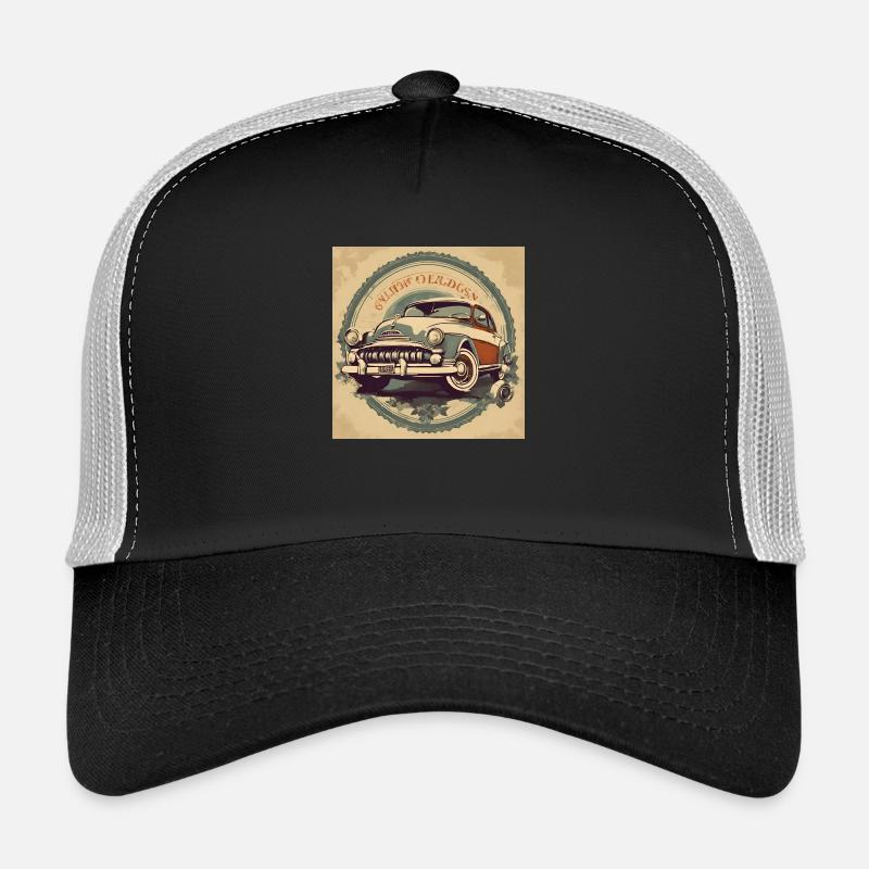 Retro Classic Car Postsr Trucker Cap