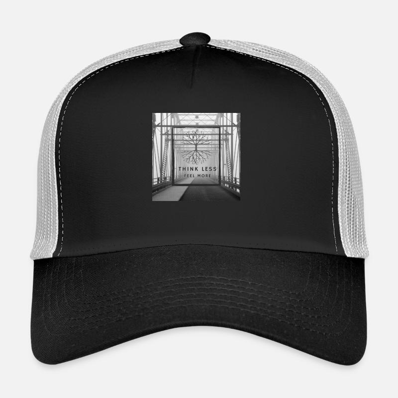 Think Less, Feel More - Trucker Cap - Schwarz/Steingrau