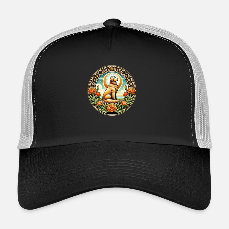 Golden Retriever - Trucker Cap - black/stone grey