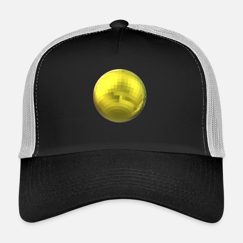 gelbe Kugel - Trucker Cap - Schwarz/Steingrau
