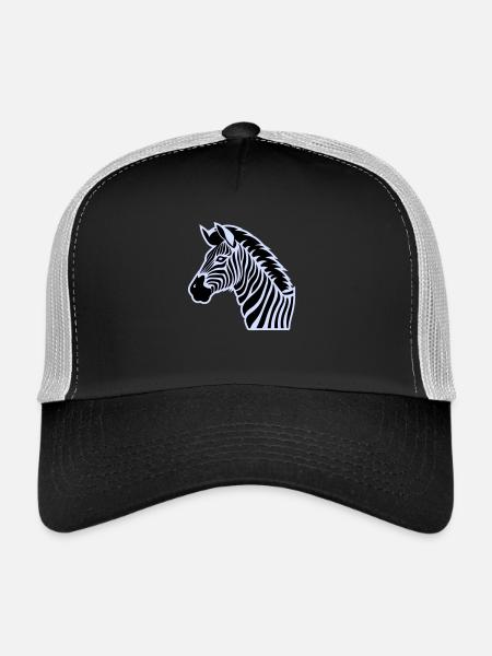 zebra - Trucker Cap - black/stone grey - Front