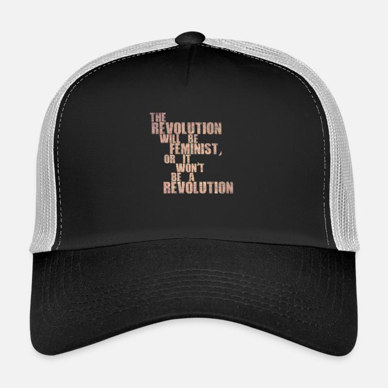Die Revolution wird feministisch sein, oder wird sie es nicht sein - Trucker Cap - Schwarz/Steingrau