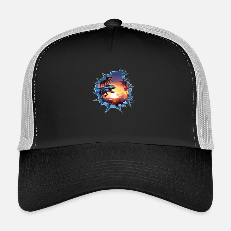 Dinosaurier T-Rex Aufkleber Trucker Cap