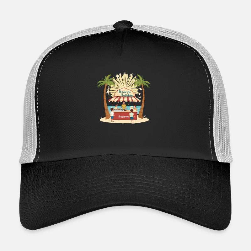 Icecream Love - Trucker Cap - Schwarz/Steingrau