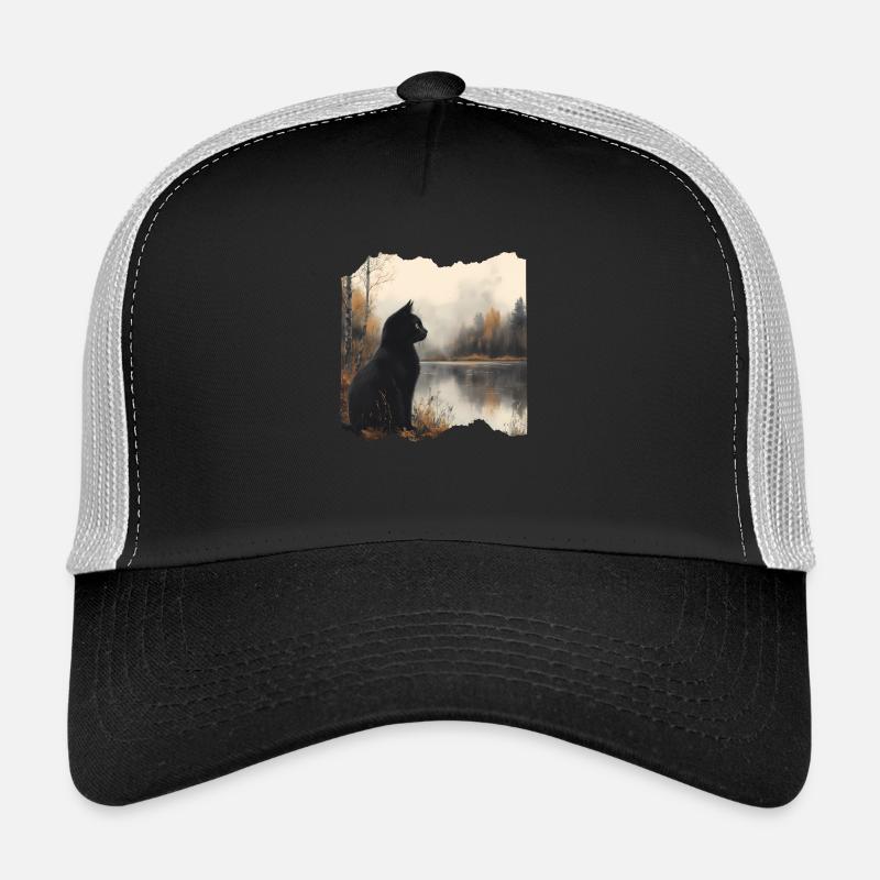 Chat Noir - Casquette trucker  - noir/gris pierre