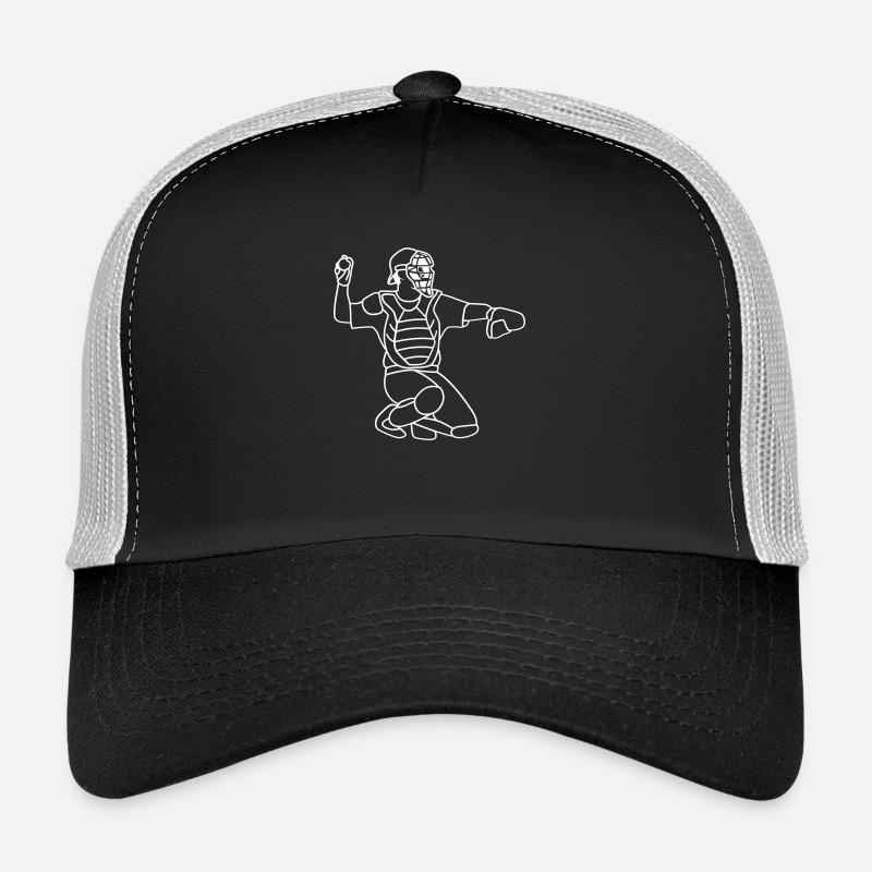 Ensemble de remontoir de lanceur de baseball - Casquette trucker  - noir/gris pierre