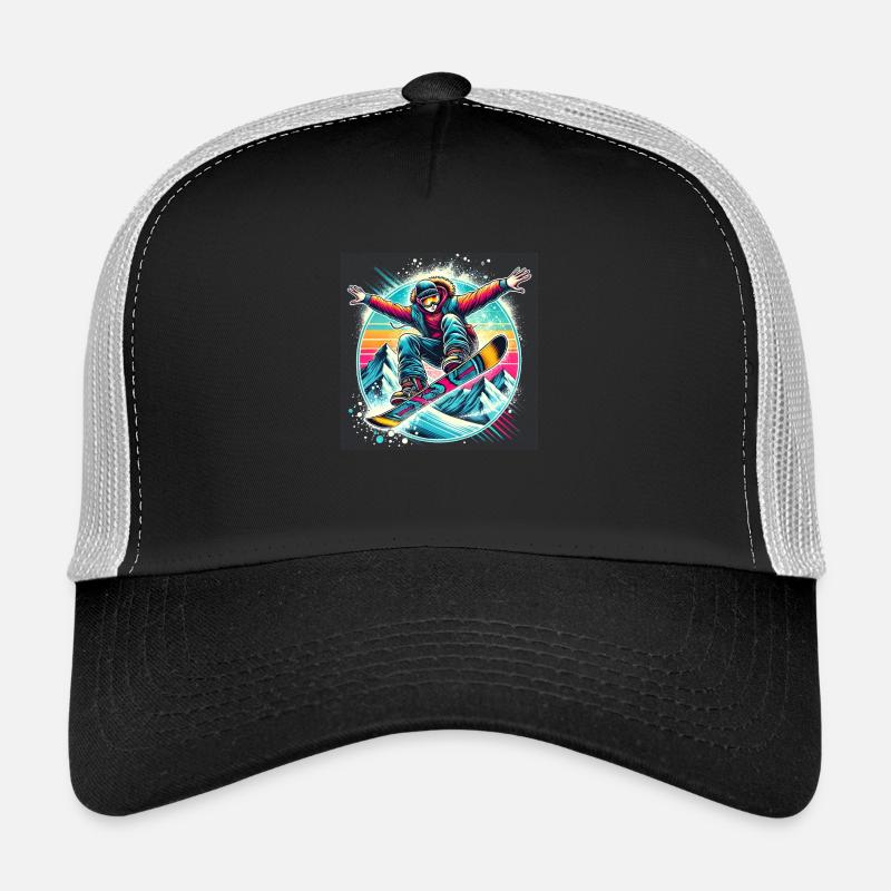 Saut en planche à neige - Casquette trucker - noir/gris pierre