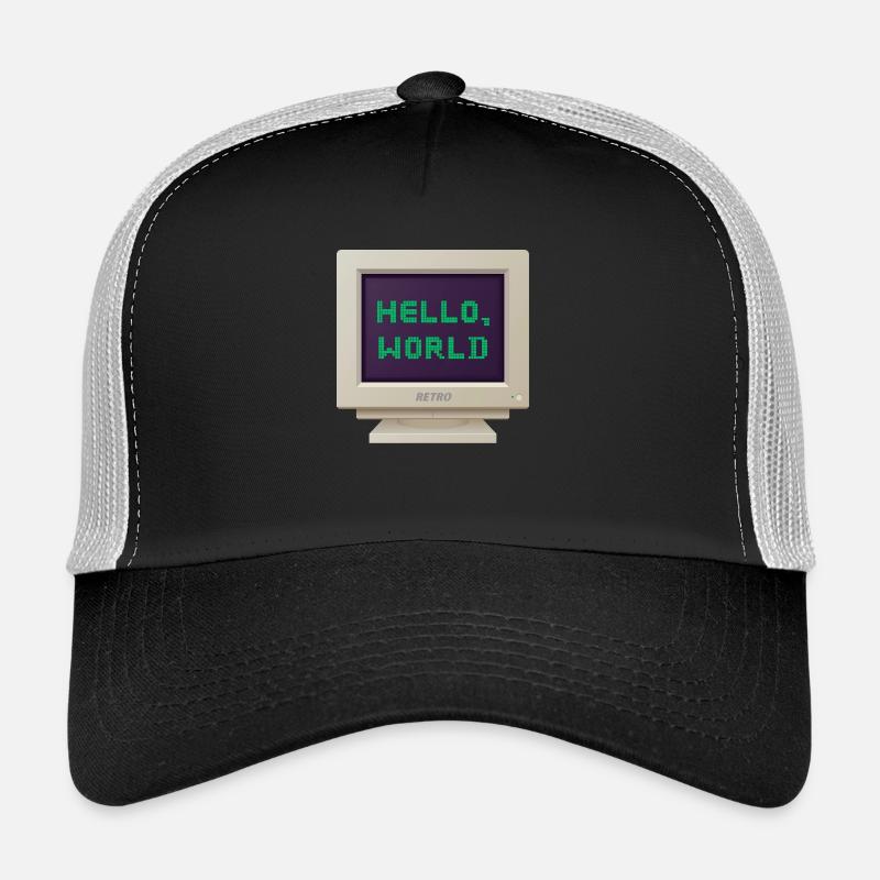 CRT design - Hello World Casquette trucker 