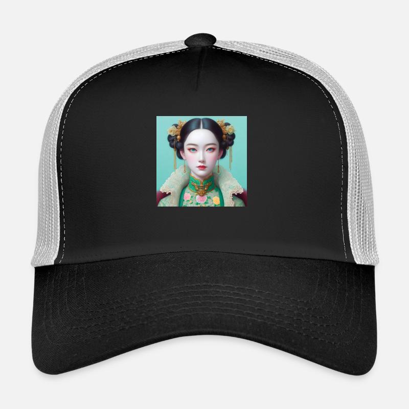 Schmetterlingsmädchen - Trucker Cap - Schwarz/Steingrau