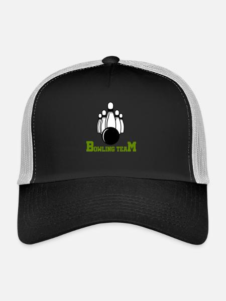 Bowling Team - Trucker Cap - black/stone grey - Front
