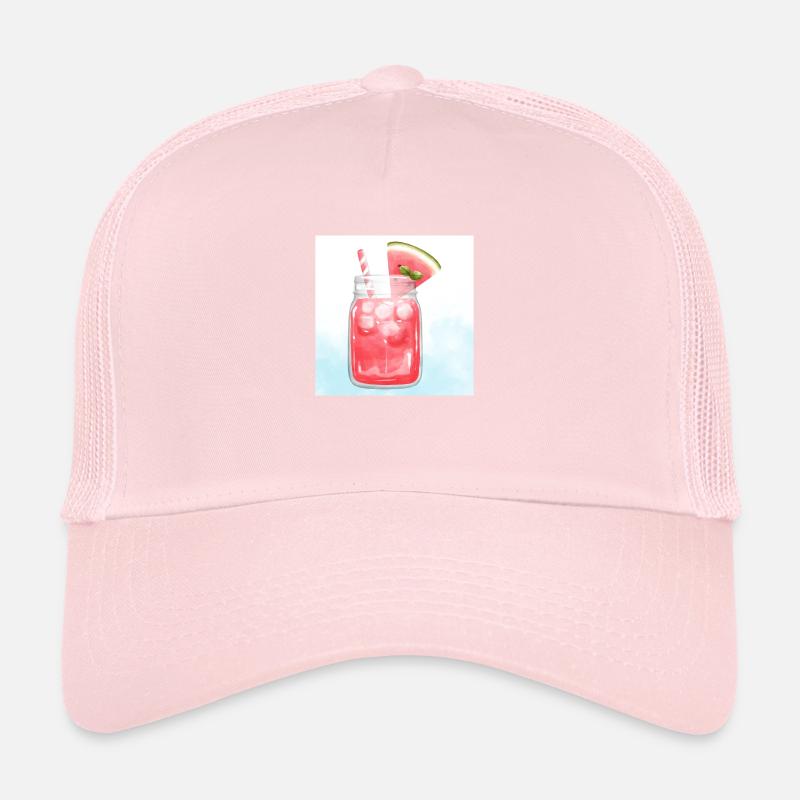 Refreshing Watermelon Cocktail Art Trucker Cap