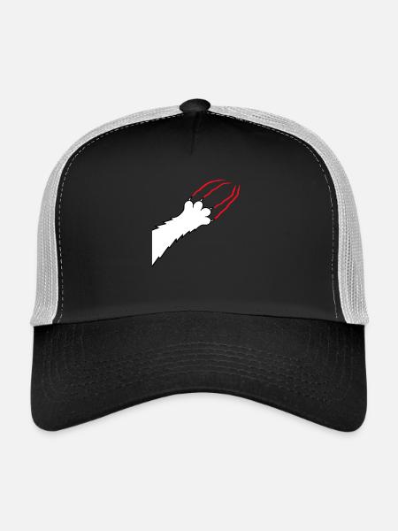 Cats, Claws, Paws, Paws, Claws, Scratches, Stripes - Trucker Cap - black/stone grey - Front