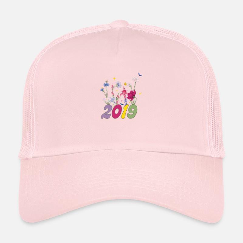 Année de naissance 2019 fleurs sauvages Casquette trucker 