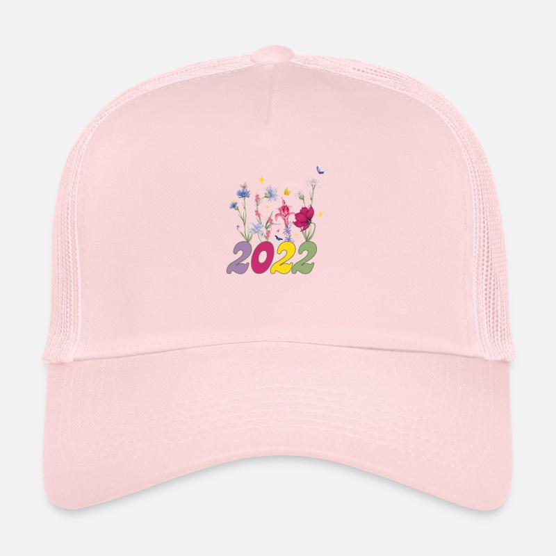 Année de naissance 2022 fleurs sauvages Casquette trucker 