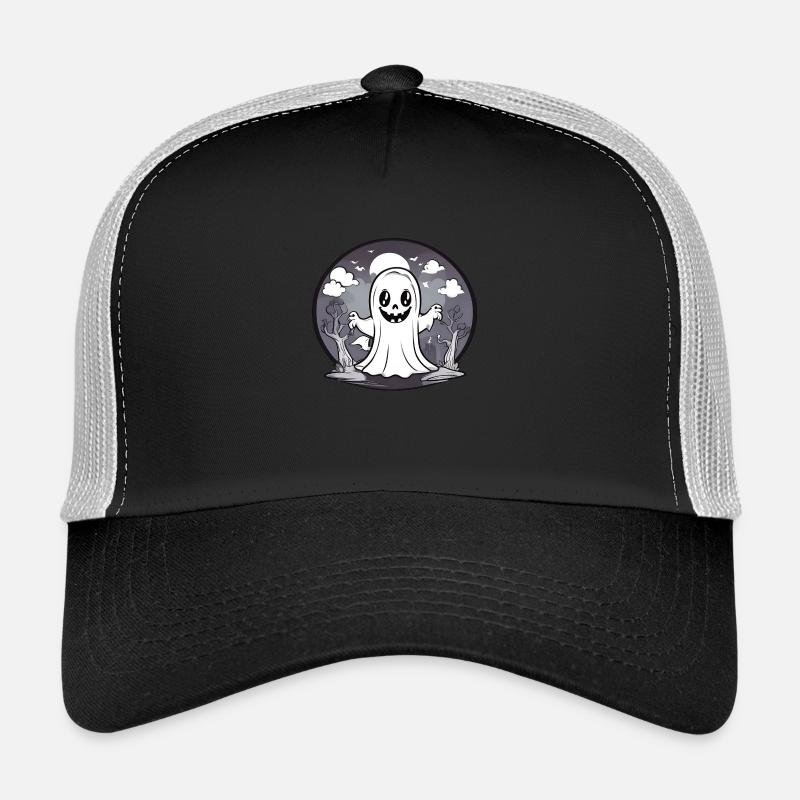 Halloween Geist - Trucker Cap - Schwarz/Steingrau