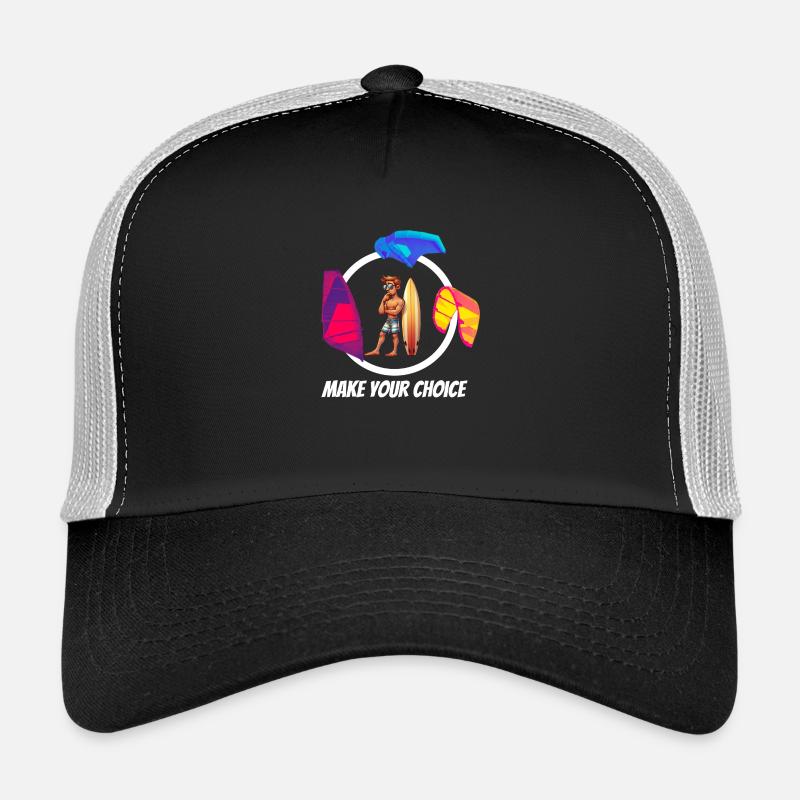 Make your choice wind kite wing transparent - Casquette trucker  - noir/gris pierre