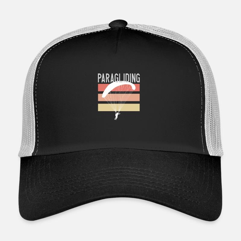 Paragliding & Gleitschirmfliegen - Trucker Cap - Schwarz/Steingrau