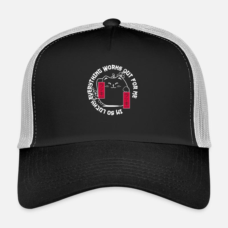 Miau-magischer Glück - Trucker Cap - Schwarz/Steingrau