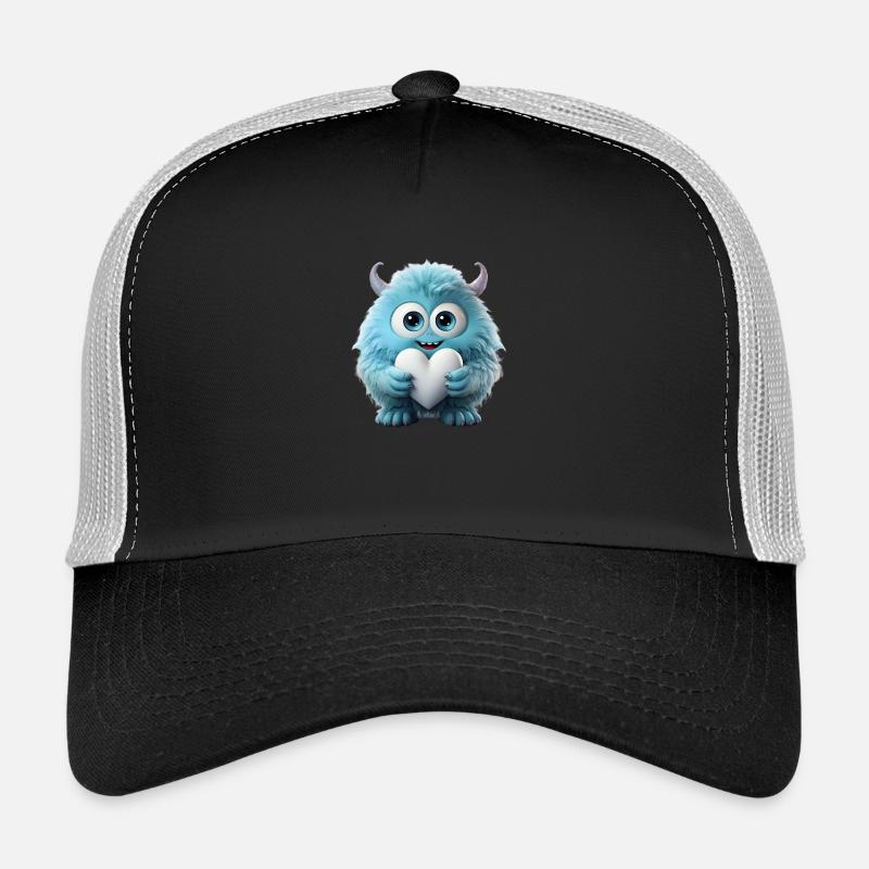 Fusselchen "Herz" - Trucker Cap - Schwarz/Steingrau