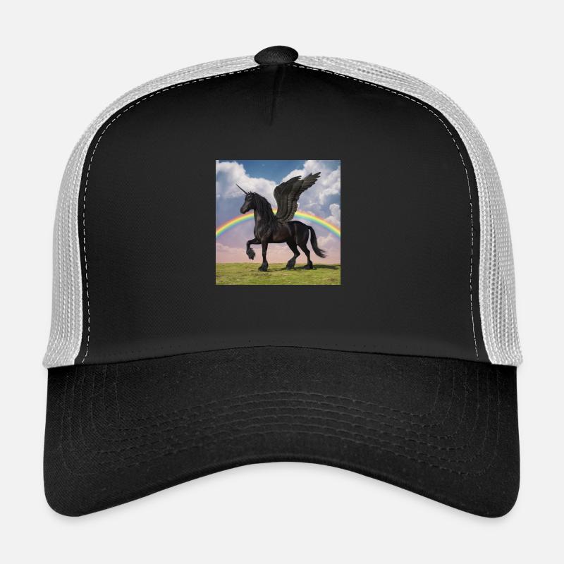 Alicorne noire Casquette trucker 