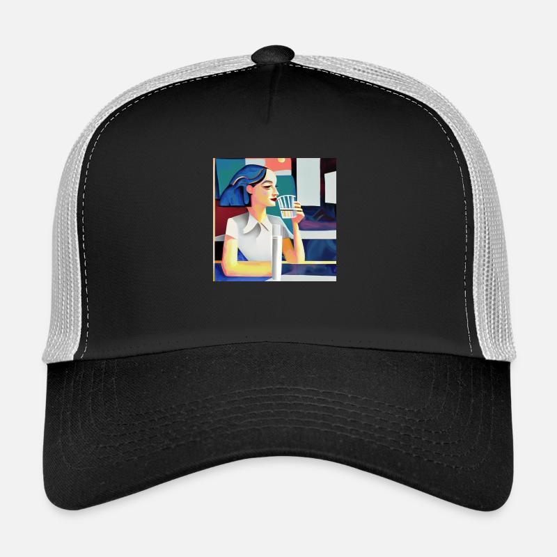 Aufhören - Trucker Cap - Schwarz/Steingrau