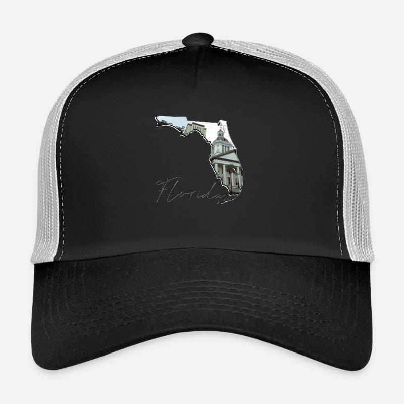 Florida State Capitol in Florida Map FL Trucker Cap
