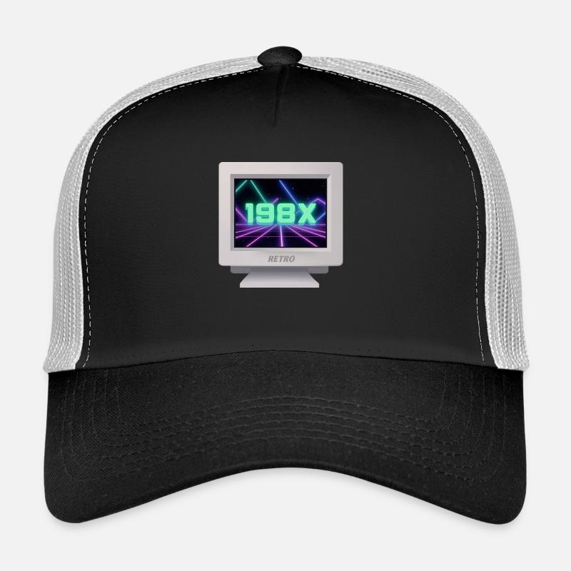 CRT Design - Retro 80's - Trucker Cap - black/stone grey