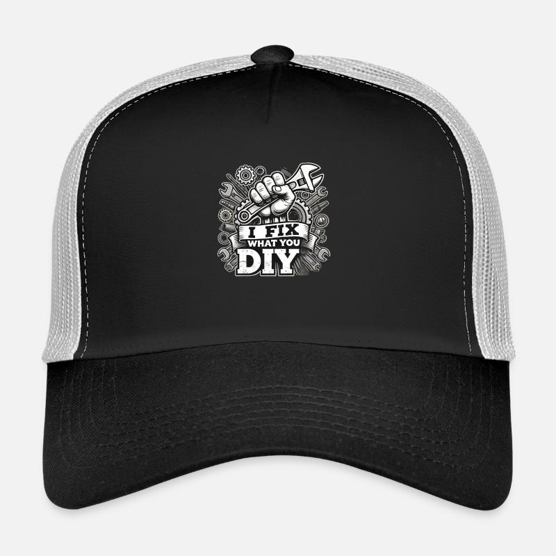 Handyman Christmas DIY - Trucker Cap - Schwarz/Steingrau