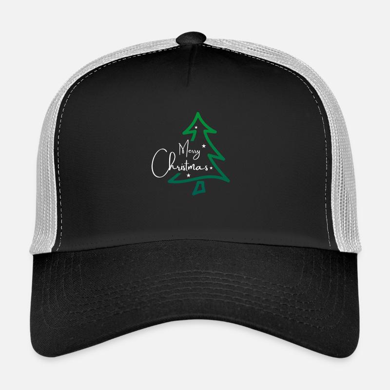 Merry Christmas Tree - Trucker Cap - Schwarz/Steingrau