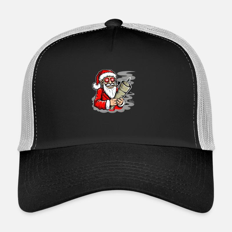 Kiffender Weihnachtsmann Hanf Trucker Cap