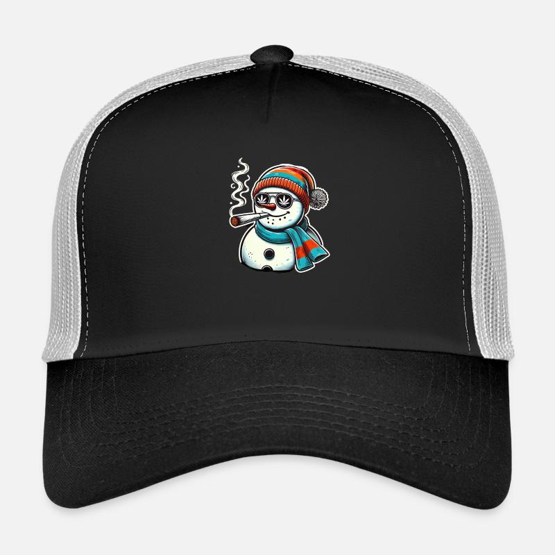 Kiffer Schneemann Winter Weihnachten Hanf Trucker Cap