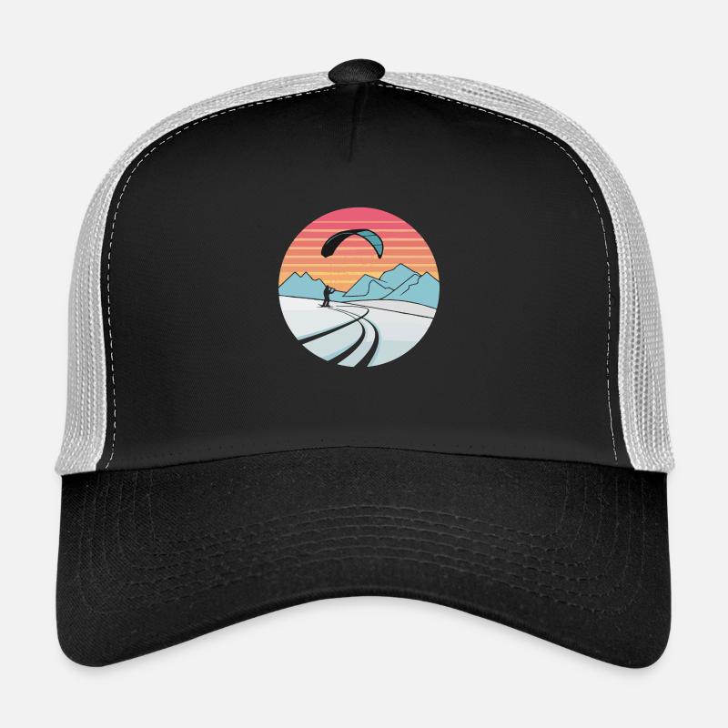 Snowkiten Abenteuerkunst - Trucker Cap - Schwarz/Steingrau