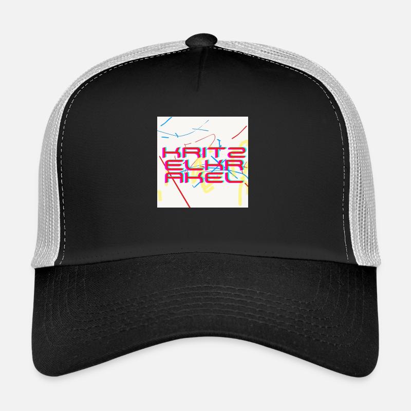 Doodle scribbles - Trucker Cap - black/stone grey