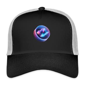 Abstract fluid - Trucker Cap - black/stone grey - Front