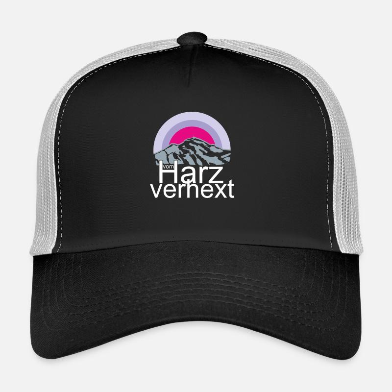 Harz verhext Brocken Wernigerode Fasching Harzhexe - Trucker Cap - Schwarz/Steingrau
