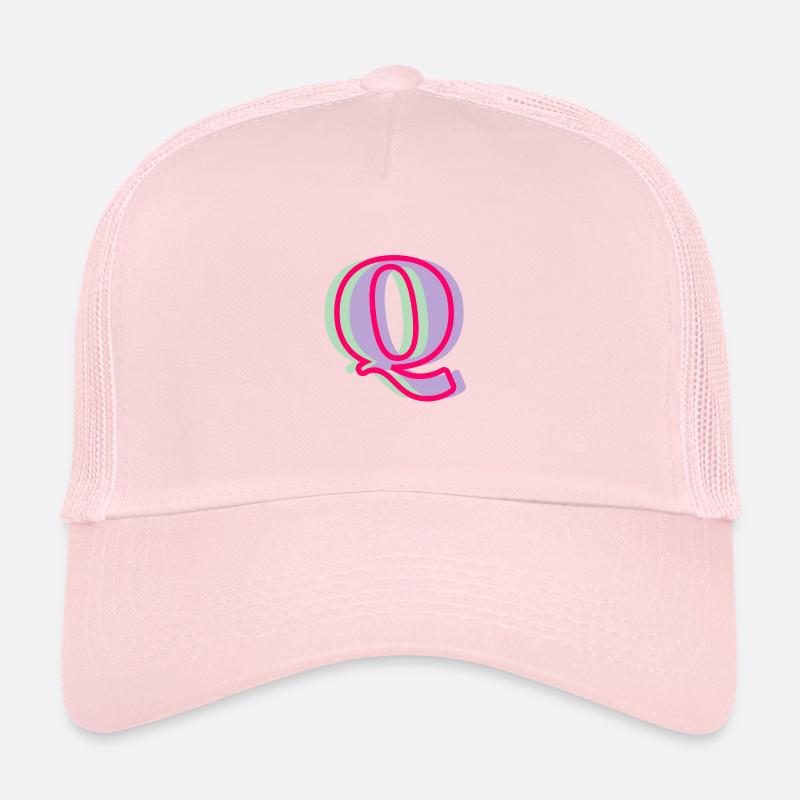 Multi-coloured letter q Trucker Cap