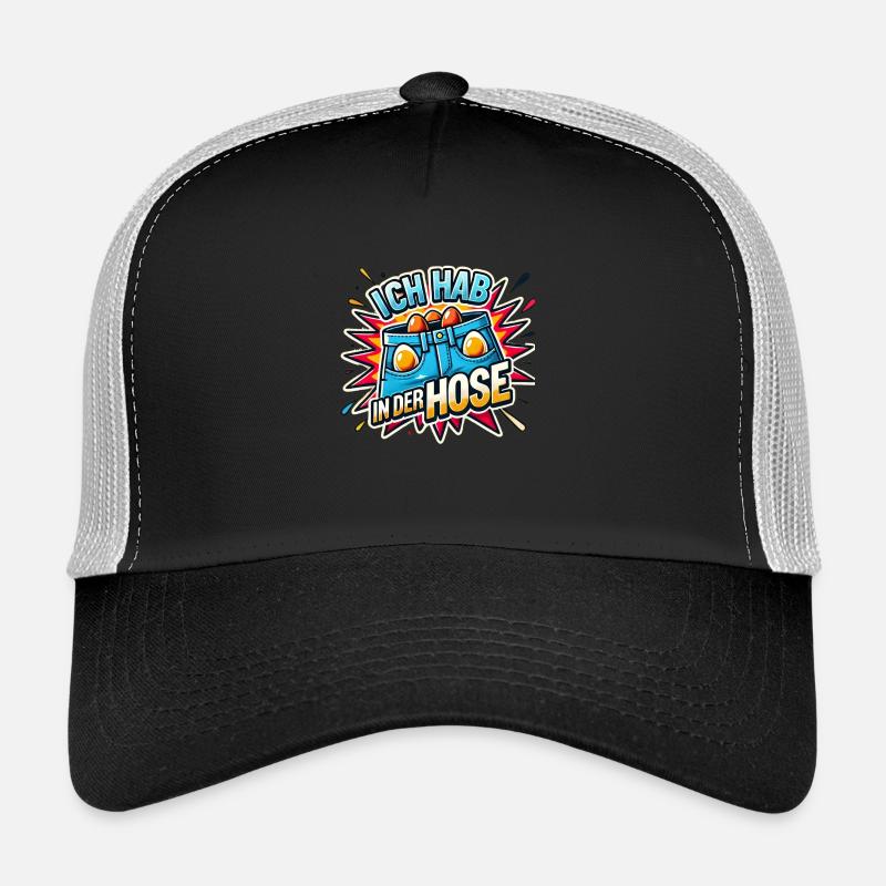 Spruch ich hab einer in der hose - Trucker Cap - Schwarz/Steingrau