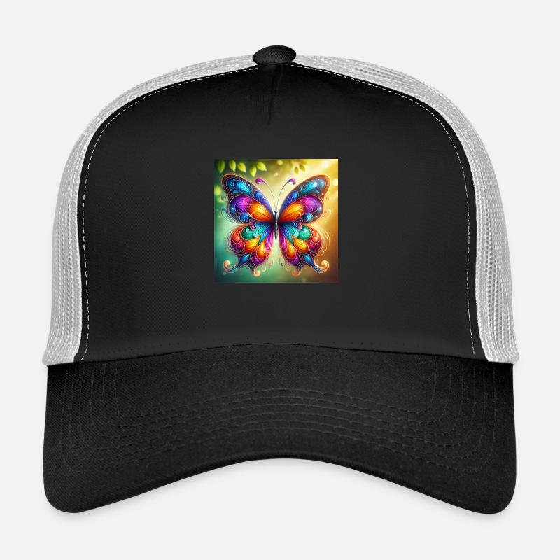 Papillon coloré Casquette trucker 