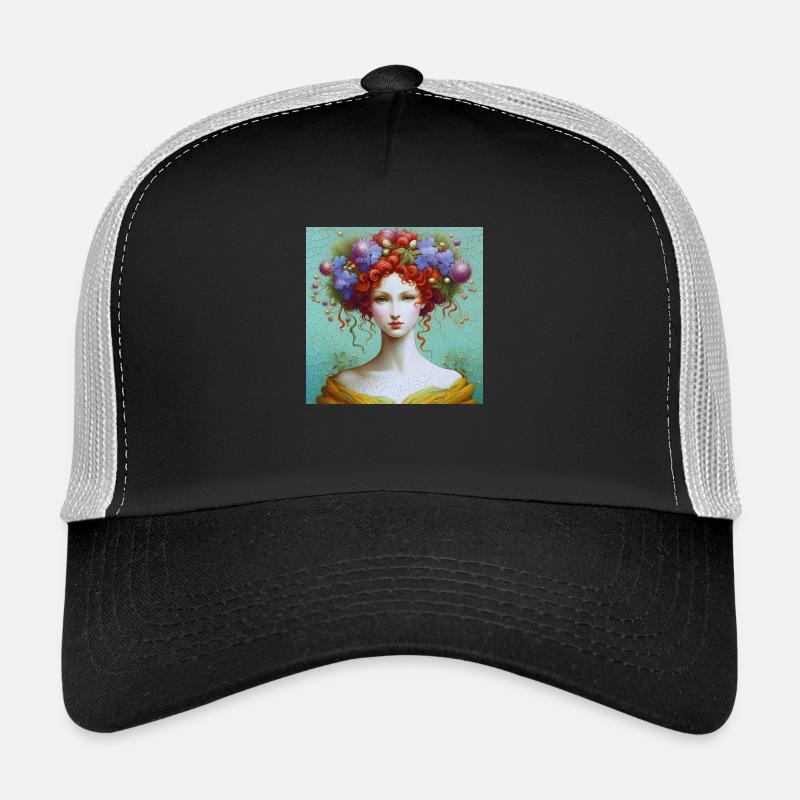 Des fleurs violettes dans les cheveux Casquette trucker 