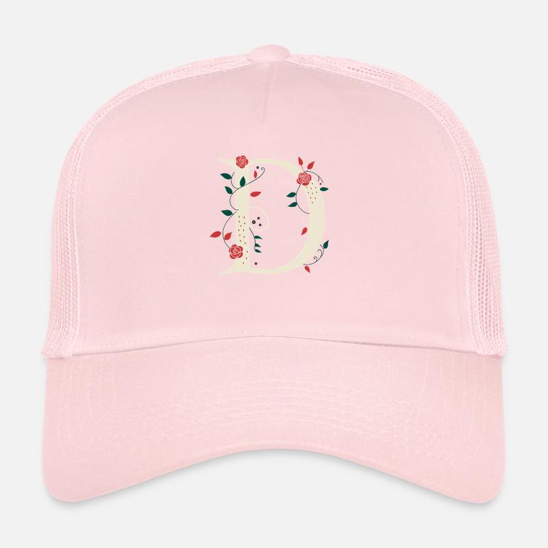 Buchstabe D Monogramm Retro Trucker Cap