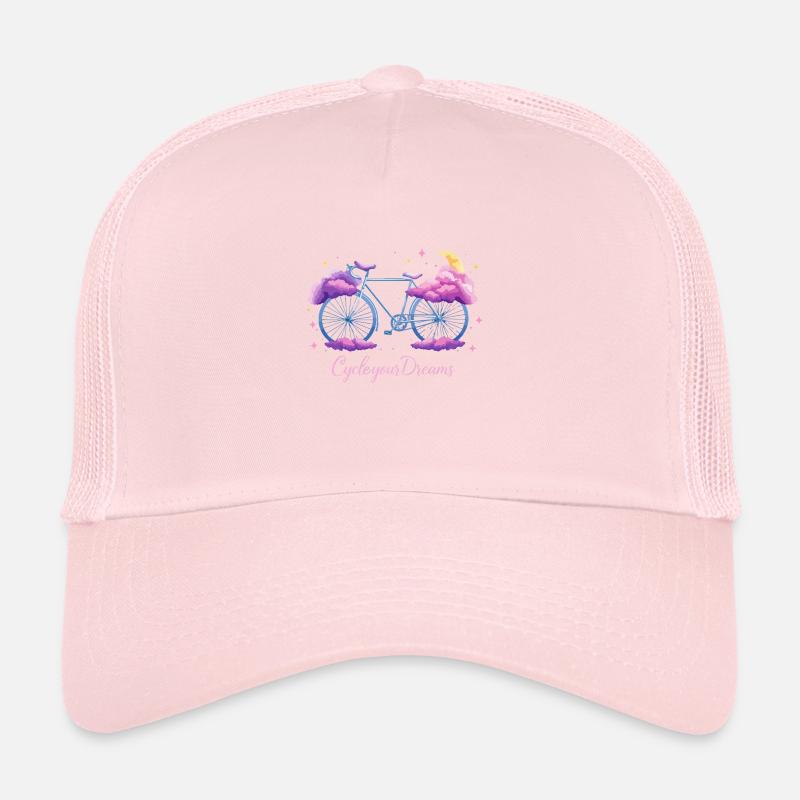 Conception de vélo nuage « Cycle Your Dreams » avec lune Casquette trucker 