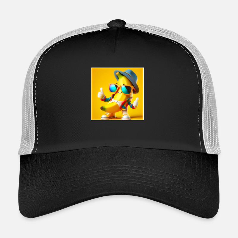 Banane - Casquette trucker  - noir/gris pierre