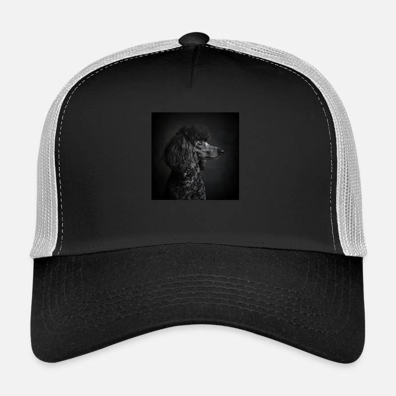 Black Animals - Black Poodle Trucker Cap