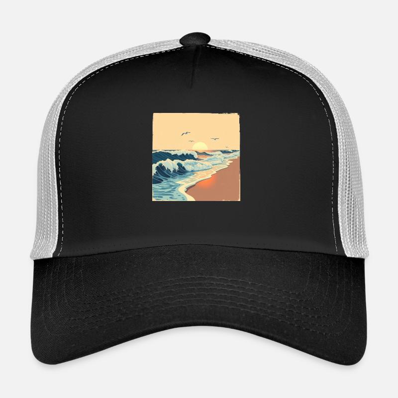Endless Waves – Retro Beach Vibes Trucker Cap